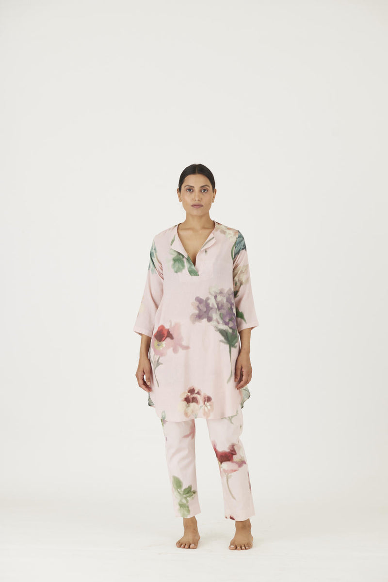 JULIET PINK KURTA SET Kurta Sets by Yam in pink color for women Worldwide
