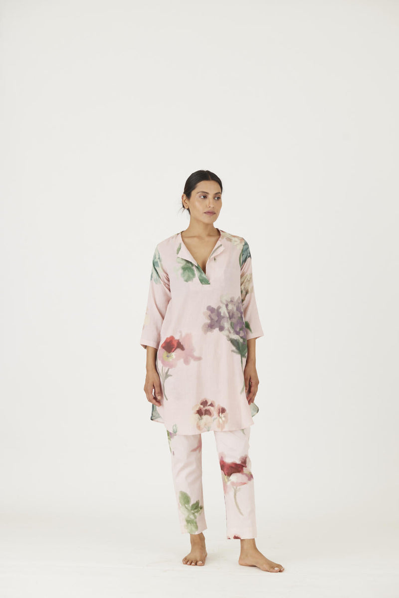 JULIET PINK KURTA SET Kurta Sets by Yam in pink color for women Worldwide