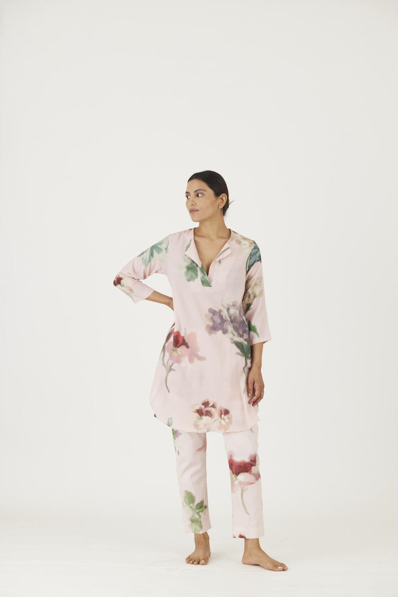 JULIET PINK KURTA SET Kurta Sets by Yam in pink color for women Worldwide