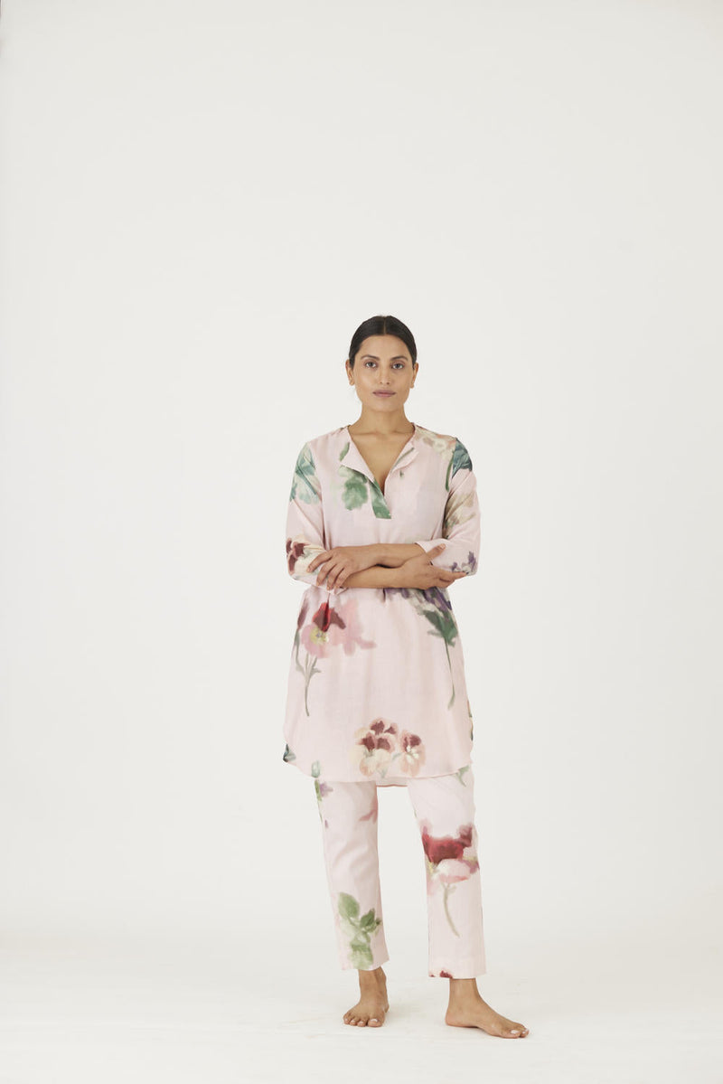 JULIET PINK KURTA SET Kurta Sets by Yam in pink color for women Worldwide