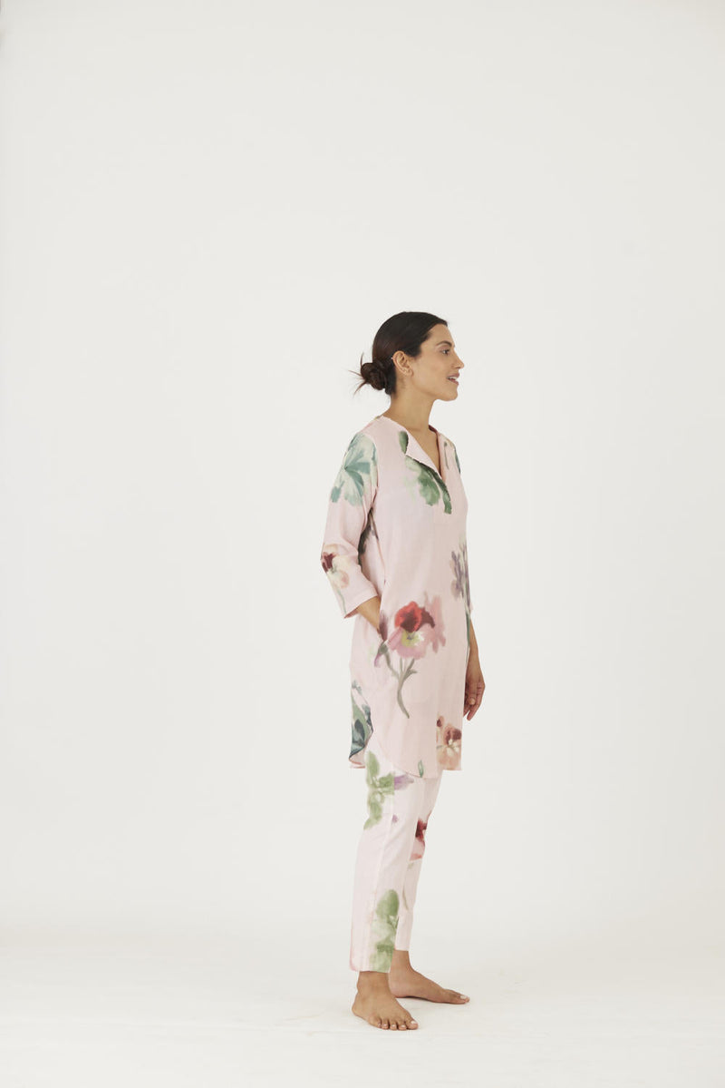 JULIET PINK KURTA SET Kurta Sets by Yam in pink color for women Worldwide