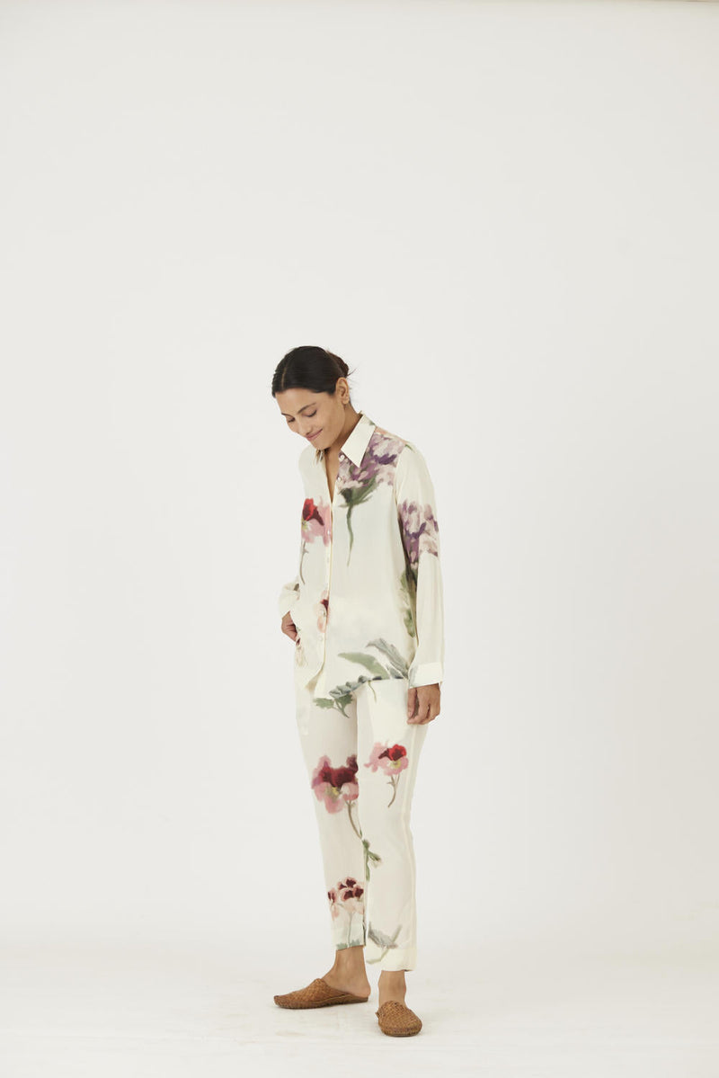 JULIET WHITE CO-ORD Co-ord Set by Yam in white color for women Worldwide