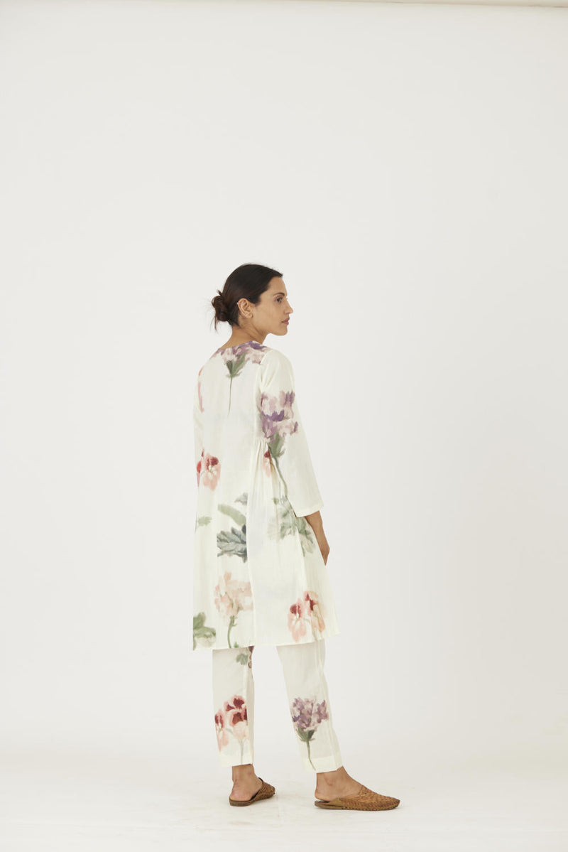 JULIET WHITE COTTON KURTA SET Kurta Sets by Yam in white color for women Worldwide