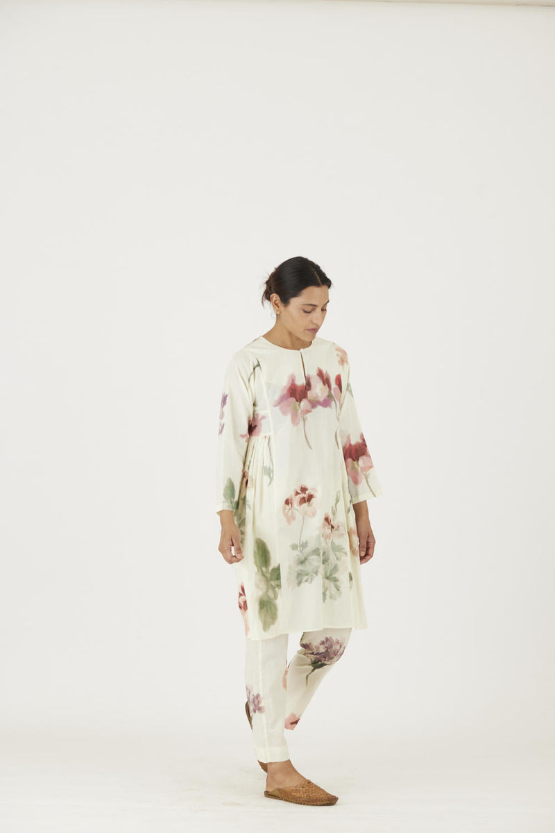 JULIET WHITE COTTON KURTA SET Kurta Sets by Yam in white color for women Worldwide