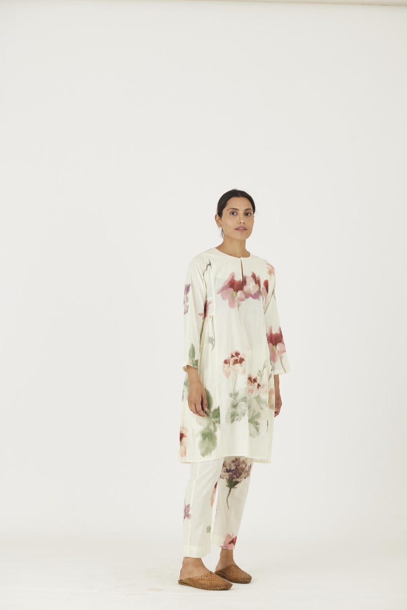 JULIET WHITE COTTON KURTA SET Kurta Sets by Yam in white color for women Worldwide