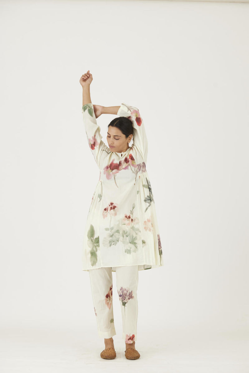 JULIET WHITE COTTON KURTA SET Kurta Sets by Yam in white color for women Worldwide