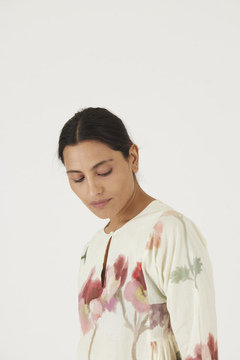JULIET WHITE COTTON KURTA SET Kurta Sets by Yam in white color for women Worldwide