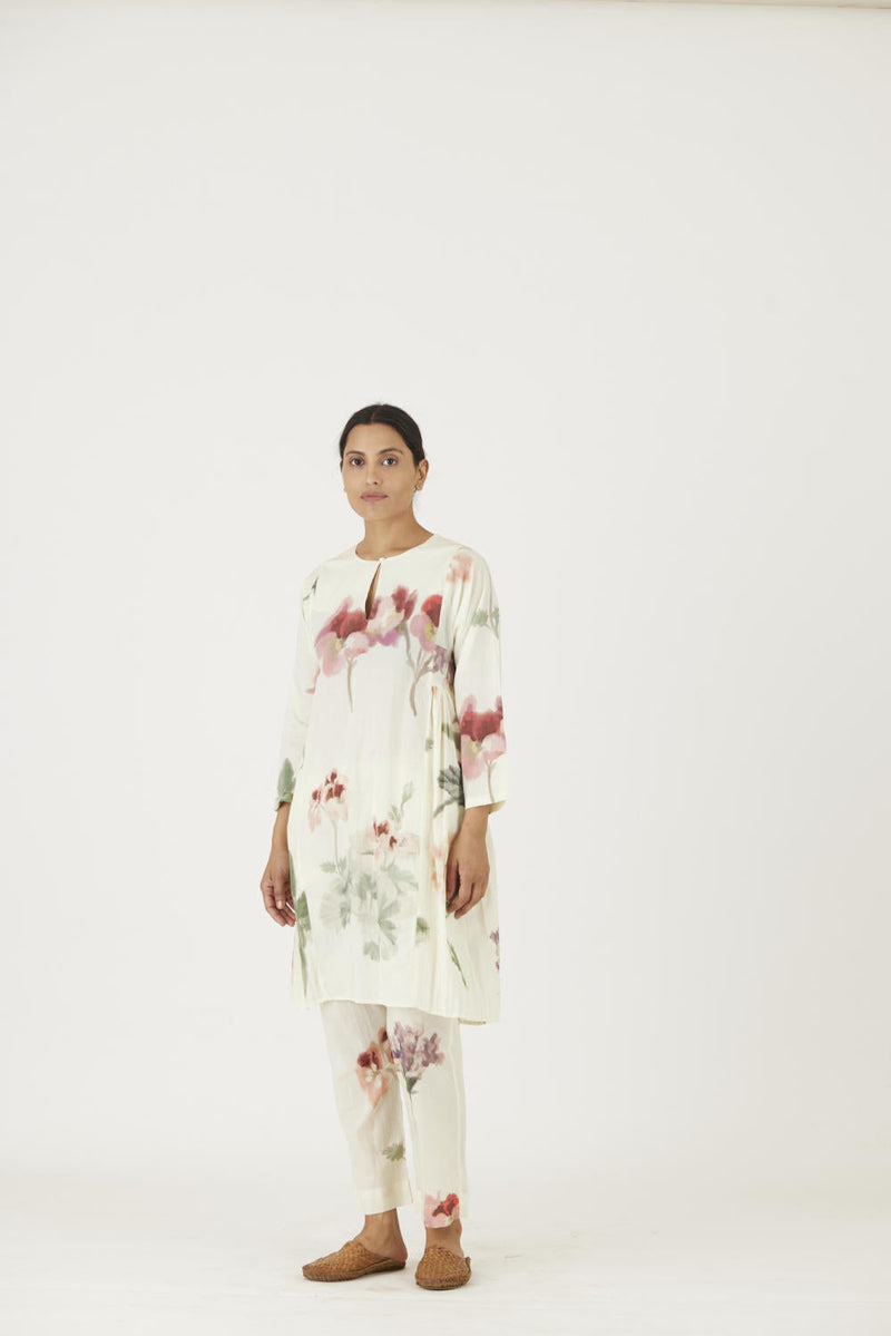 JULIET WHITE COTTON KURTA SET Kurta Sets by Yam in white color for women Worldwide