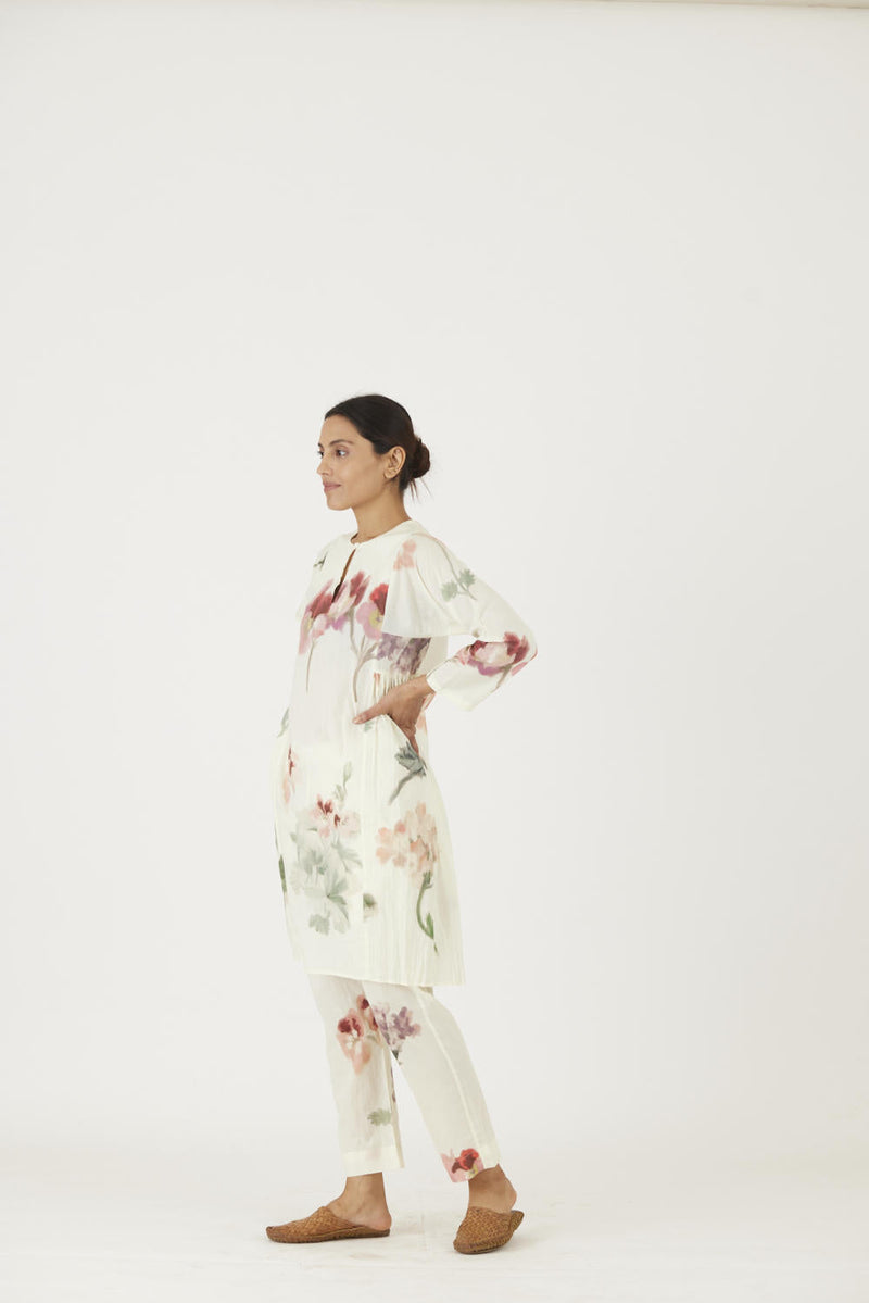 JULIET WHITE COTTON KURTA SET Kurta Sets by Yam in white color for women Worldwide