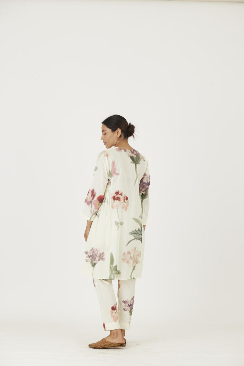 JULIET WHITE COTTON KURTA SET Kurta Sets by Yam in white color for women Worldwide