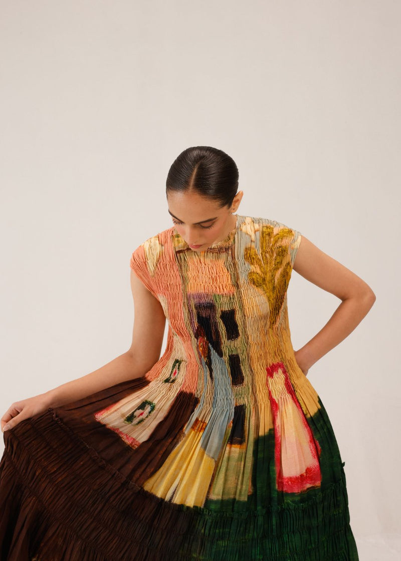 JULY DRESS - MORNING COFFEE cotton by CORD for women Worldwide