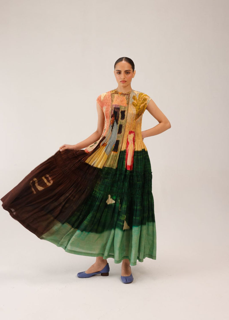 JULY DRESS - MORNING COFFEE cotton by CORD for women Worldwide