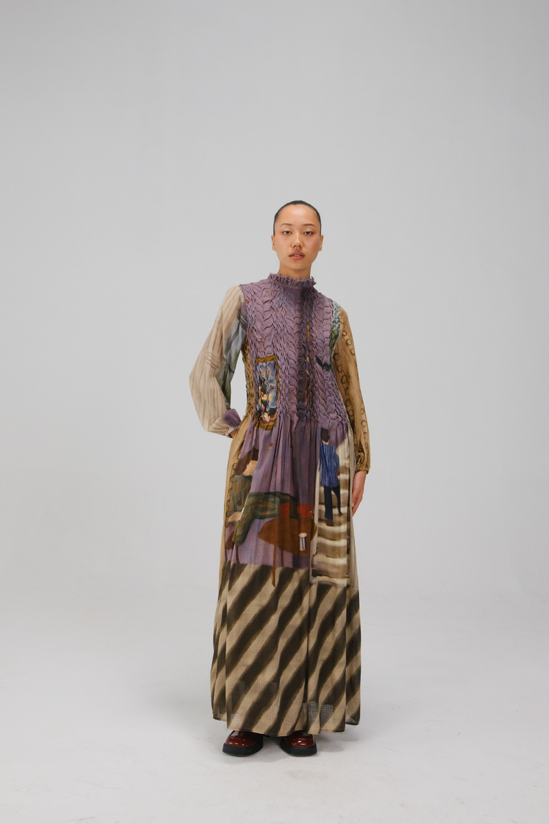 JUNE DRESS-Living Room cotton by CORD for women Worldwide