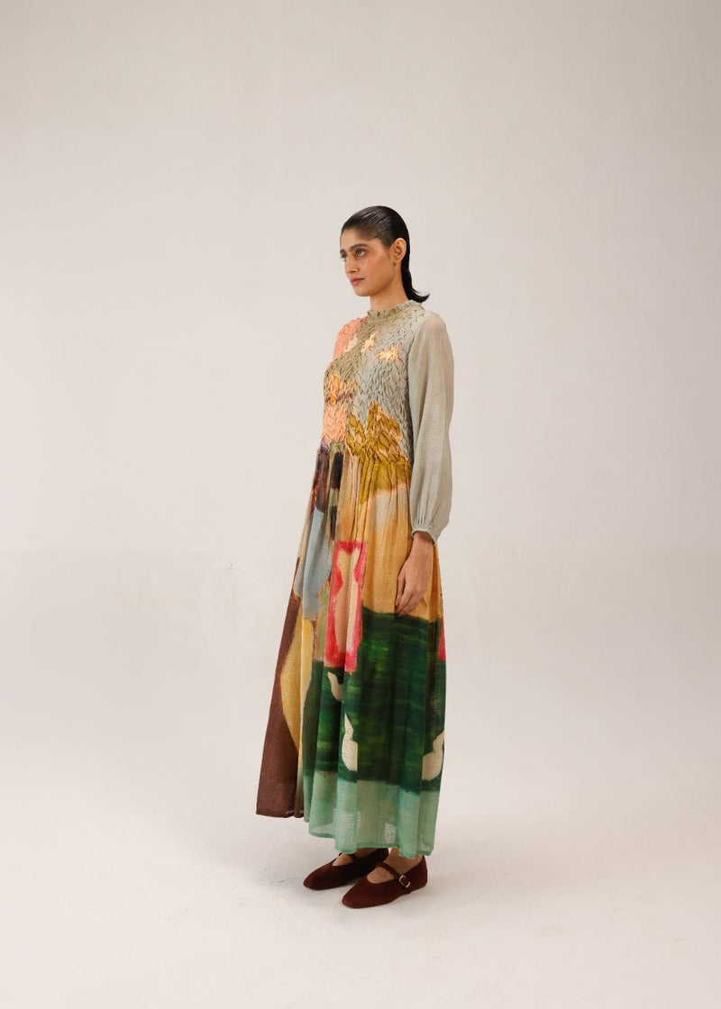JUNE DRESS - MORNING COFFEE cotton by CORD for women Worldwide