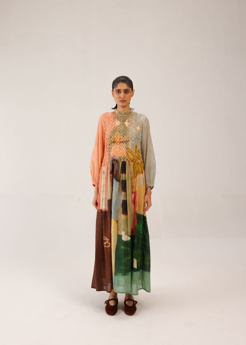 JUNE DRESS - MORNING COFFEE cotton by CORD for women Worldwide