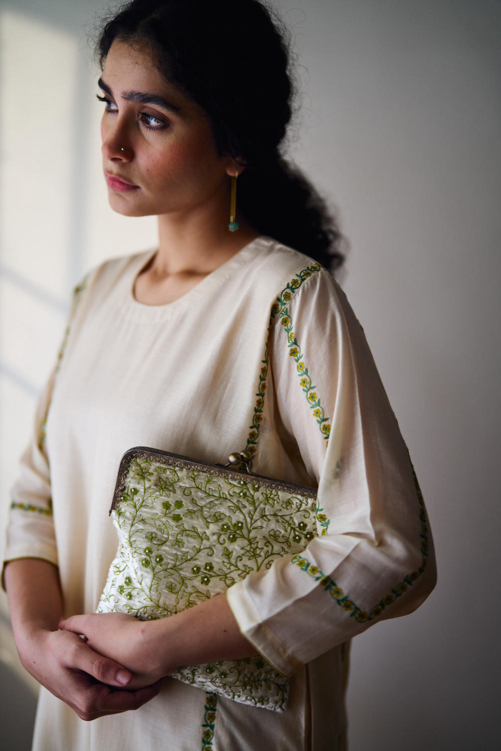 June ivory kurta set