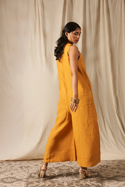 Jaisalmer Linen Flared Jumpsuit