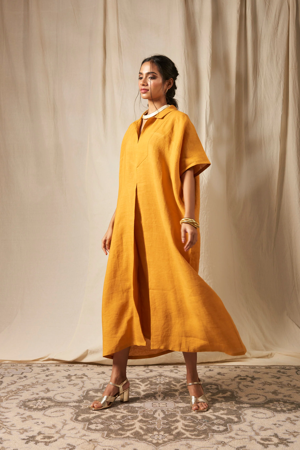 Jaisalmer Linen Kaftan Dress