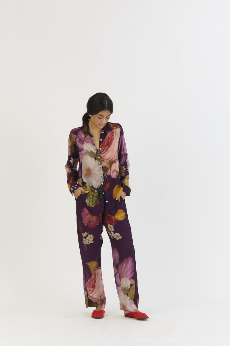 JAMUN CO-ORD by Yam in purple color for women Worldwide