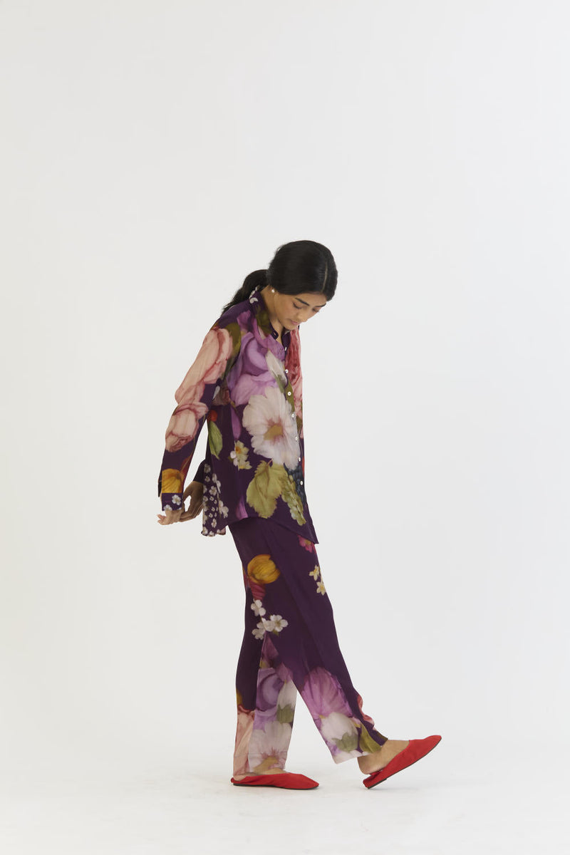 JAMUN CO-ORD by Yam in purple color for women Worldwide