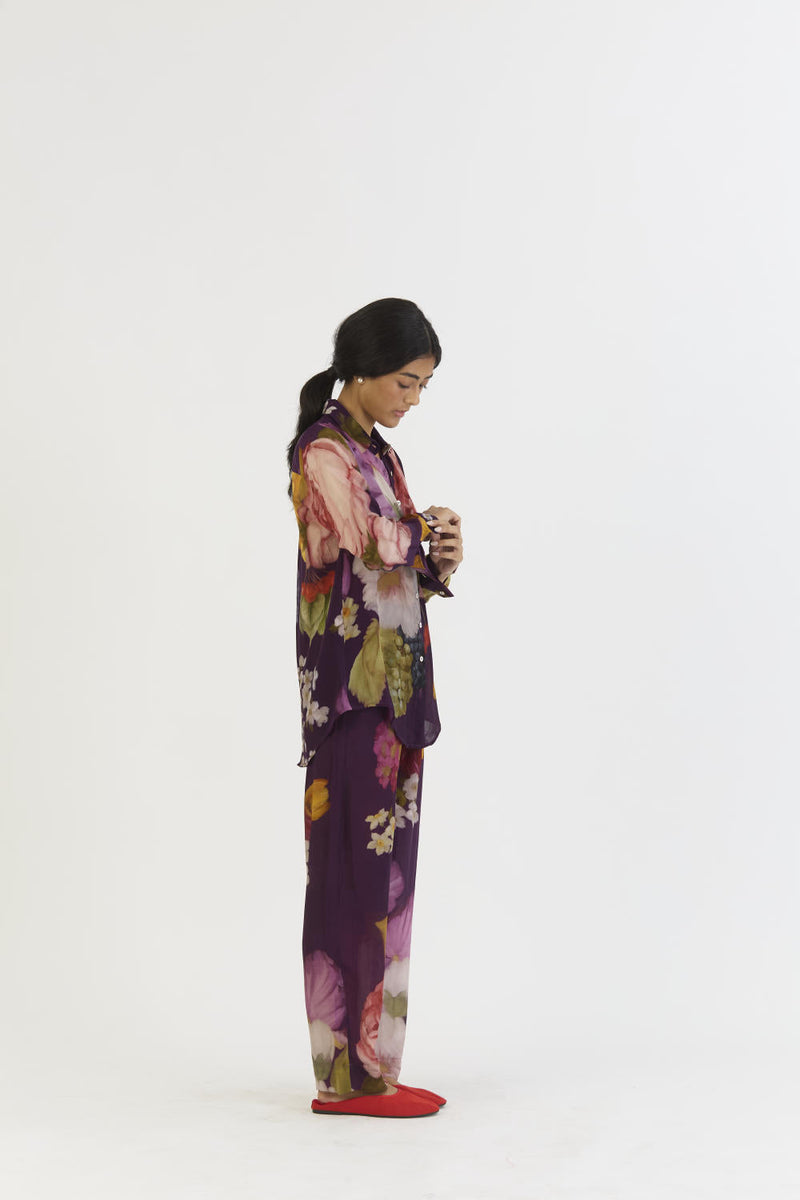 JAMUN CO-ORD by Yam in purple color for women Worldwide