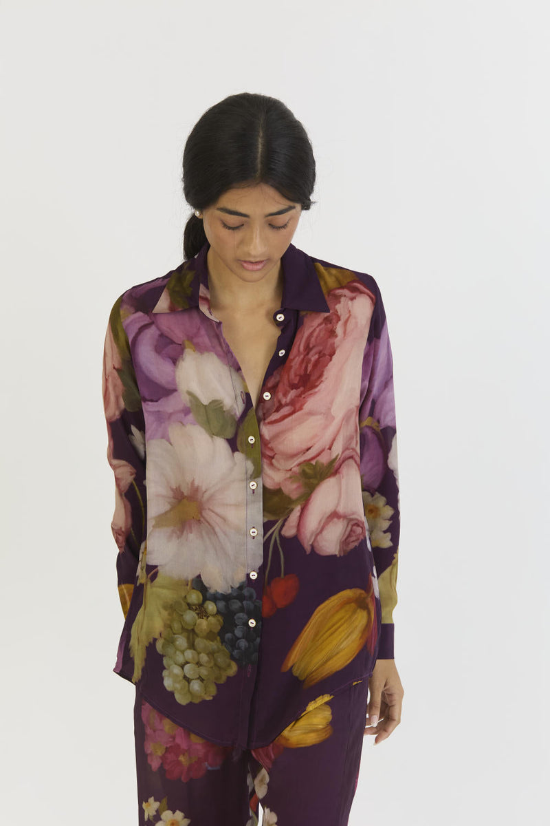 JAMUN CO-ORD by Yam in purple color for women Worldwide