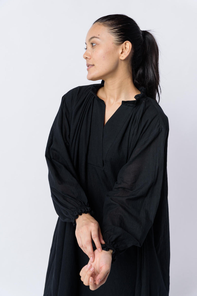 Jet black flared dress - Black Dress by World of Crow in black color for women Worldwide