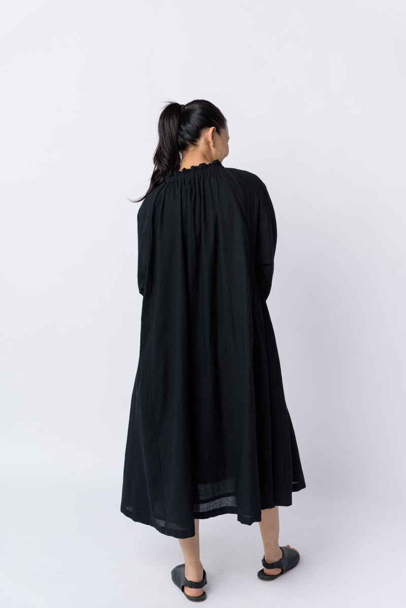 Jet black flared dress - Black Dress by World of Crow in black color for women Worldwide