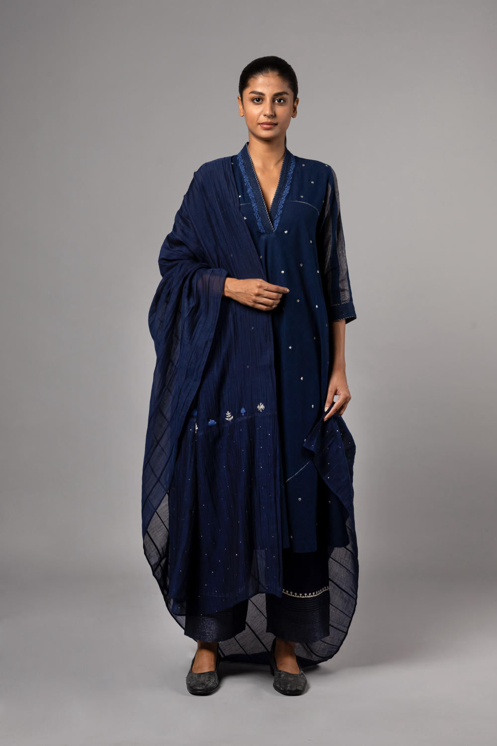 Jhilmil Dupatta Indigo