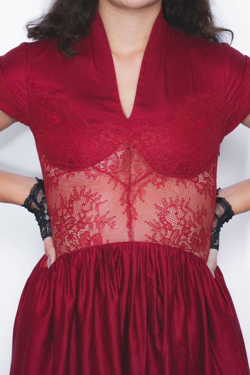 Joji Dress - Ruby cotton by Leh Studios for women Worldwide