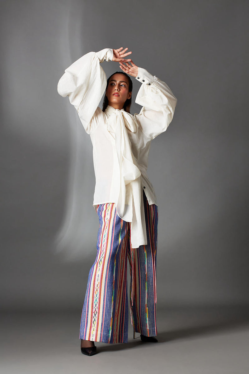 Josie Shirt-White cotton by Chola in white color for women Worldwide