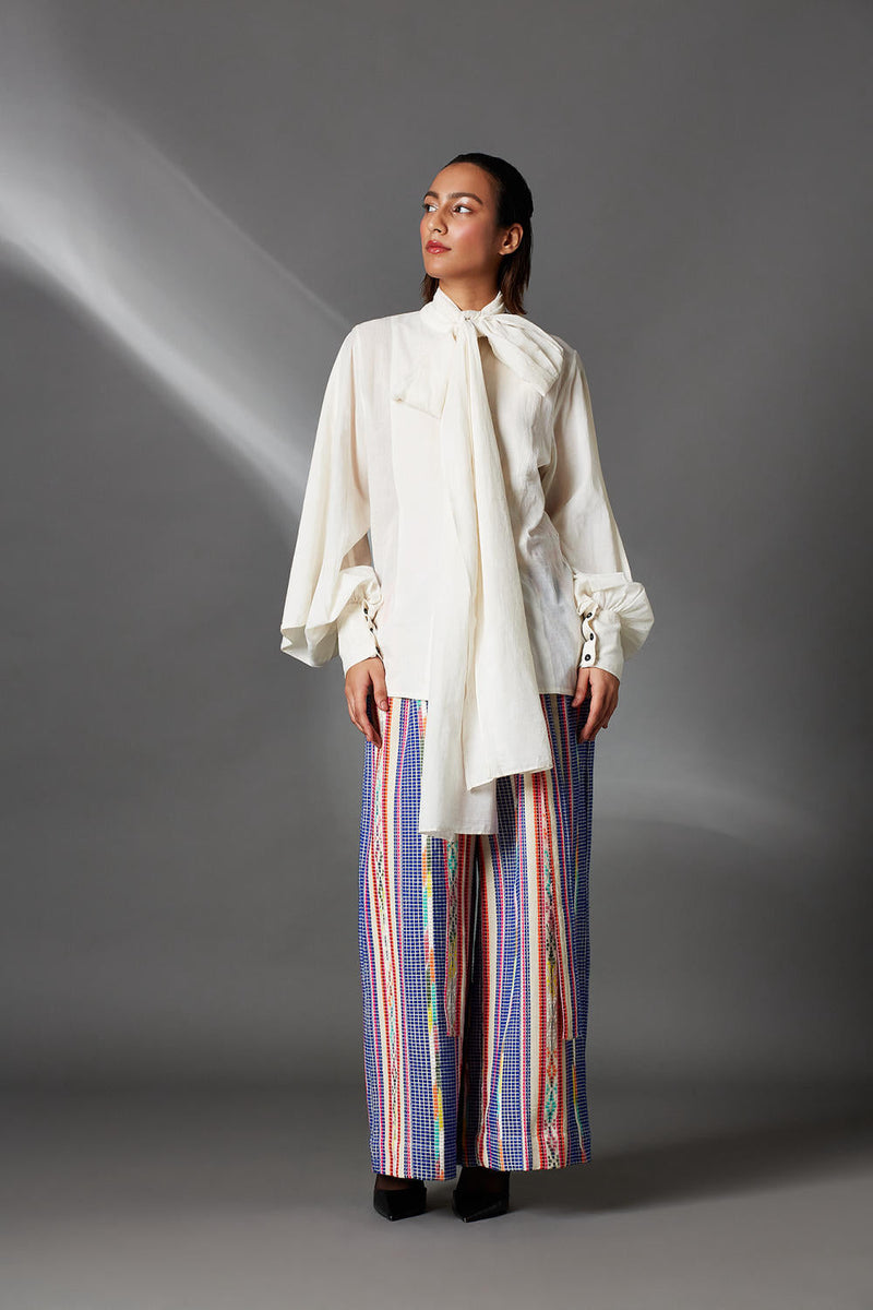 Josie Shirt-White cotton by Chola in white color for women Worldwide