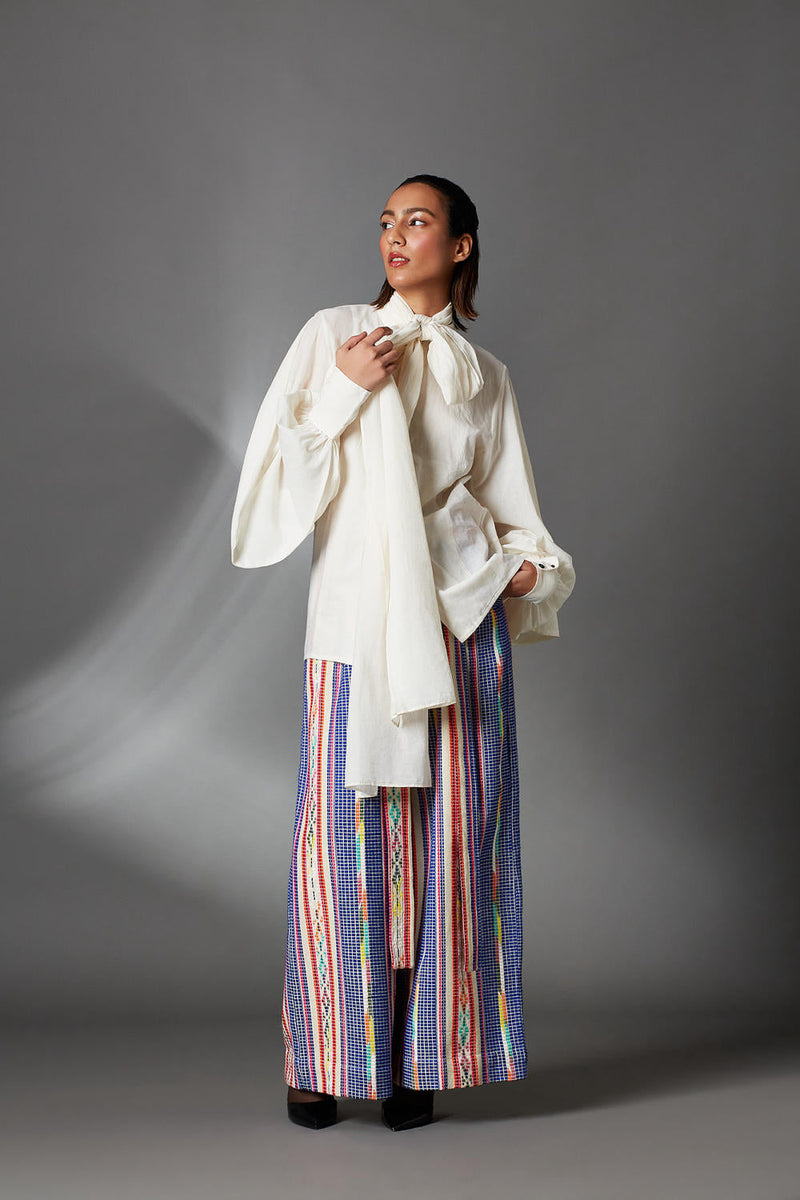 Josie Shirt-White cotton by Chola in white color for women Worldwide