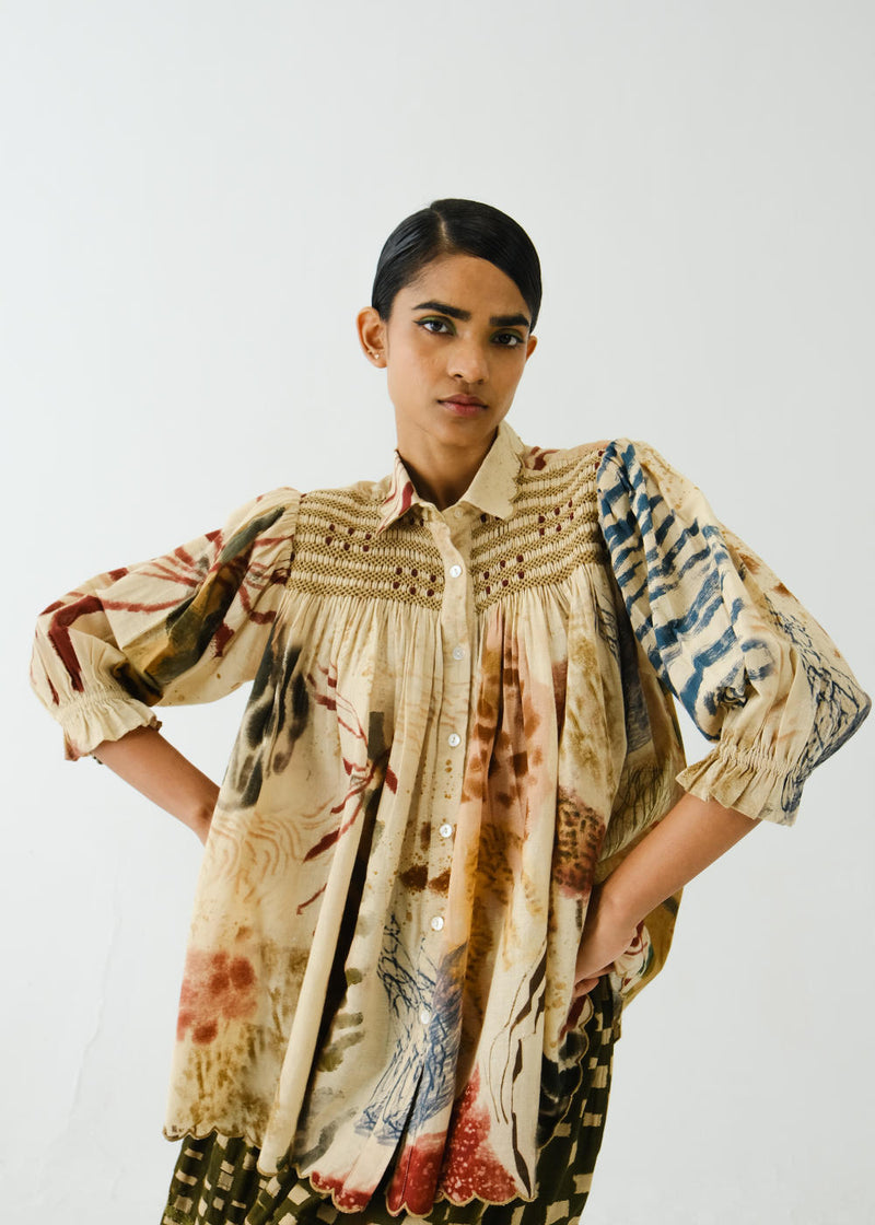 Judy Shirt-Abstract cotton by CORD for women Worldwide