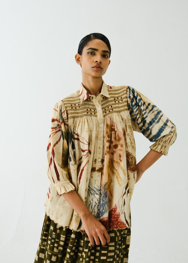 Judy Shirt-Abstract cotton by CORD for women Worldwide