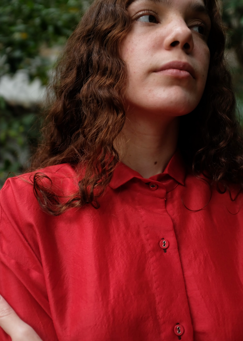 Jules - Mason Red silk by MASON AND MILL in red color for women Worldwide