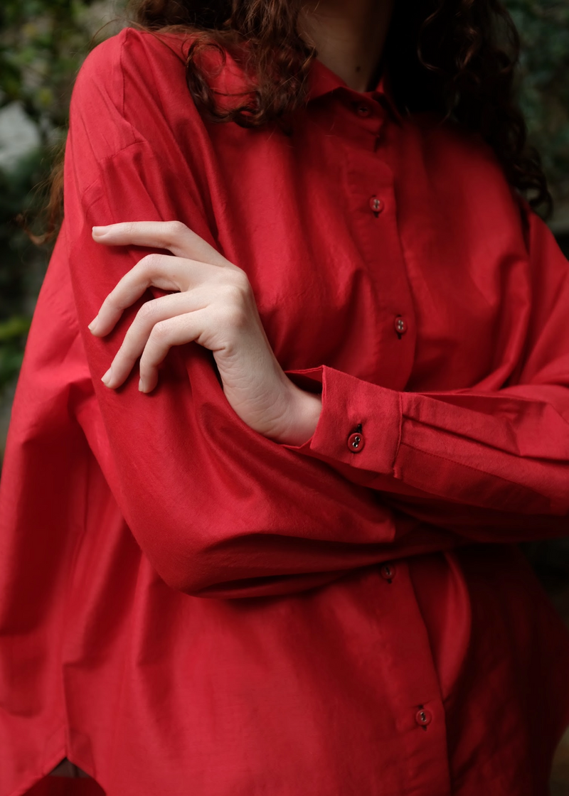 Jules - Mason Red silk by MASON AND MILL in red color for women Worldwide