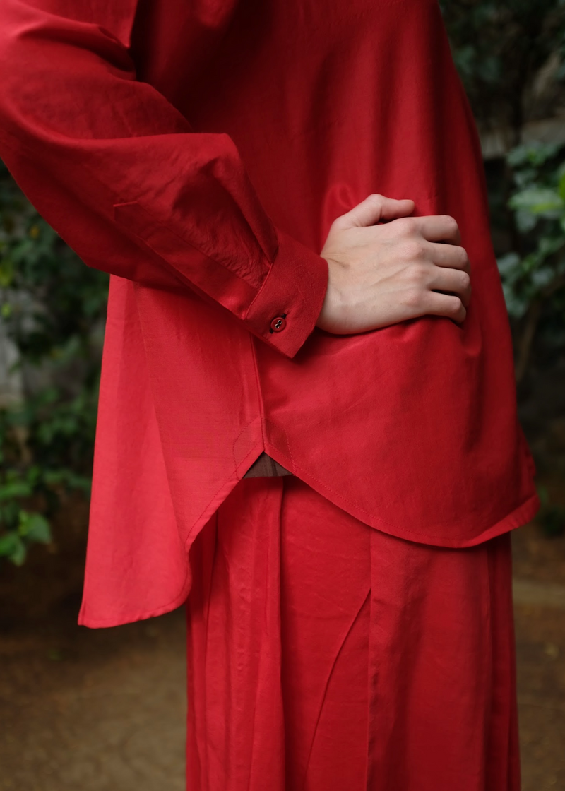 Jules - Mason Red silk by MASON AND MILL in red color for women Worldwide