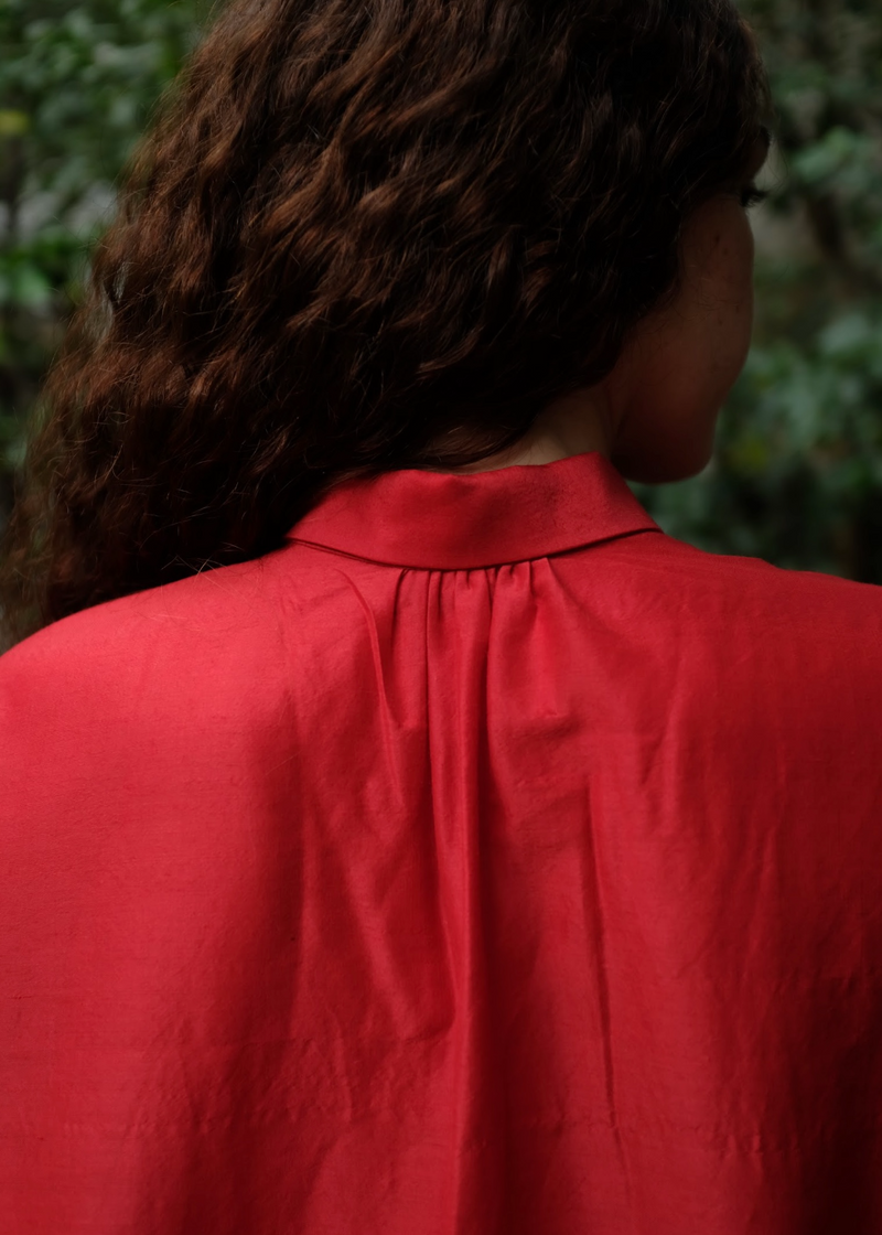 Jules - Mason Red silk by MASON AND MILL in red color for women Worldwide