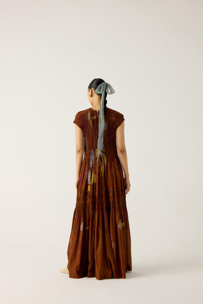 JULY DRESS-FOLIAGE cotton by CORD in multi for women Worldwide