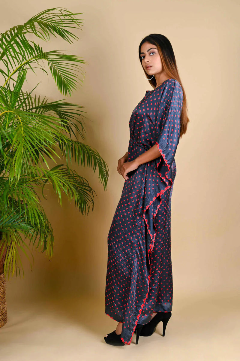 JUMPSUIT-GREY silk by Dyelogue in grey color for women Worldwide