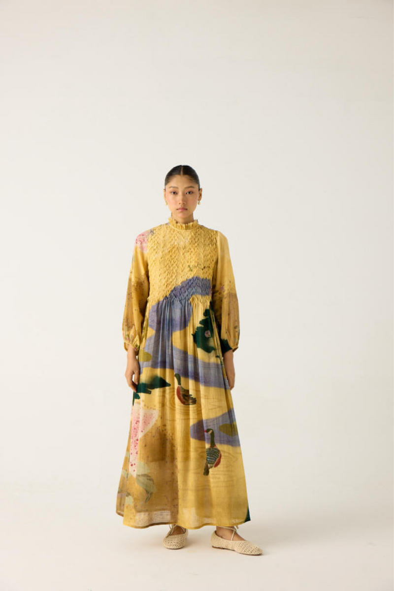 JUNE DRESS-WALLFLOWER cotton by CORD in multi for women Worldwide