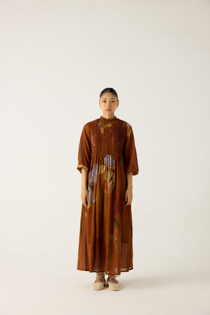 JUNE DRESS-FOLIAGE cotton by CORD in multi for women Worldwide