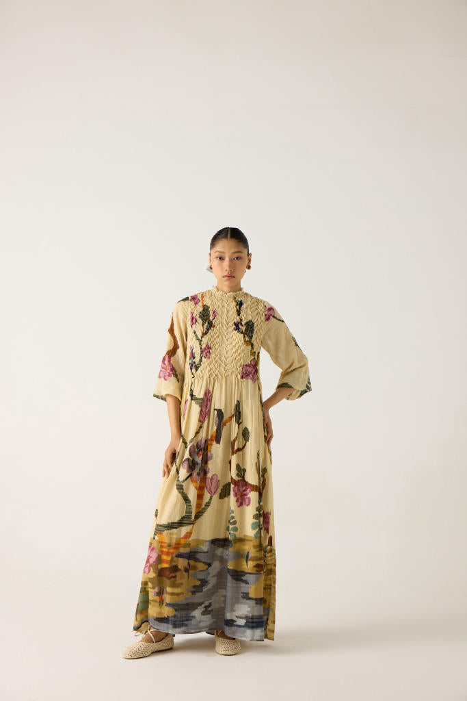 JUNE DRESS-SAFARI cotton by CORD in multi for women Worldwide