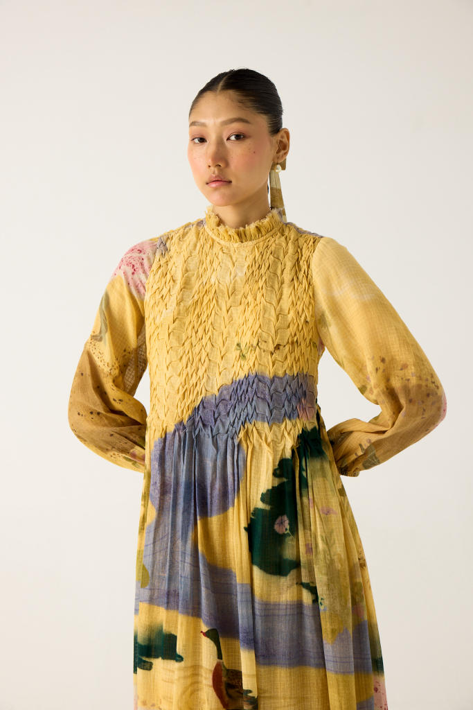 JUNE DRESS-WALLFLOWER cotton by CORD in multi for women Worldwide