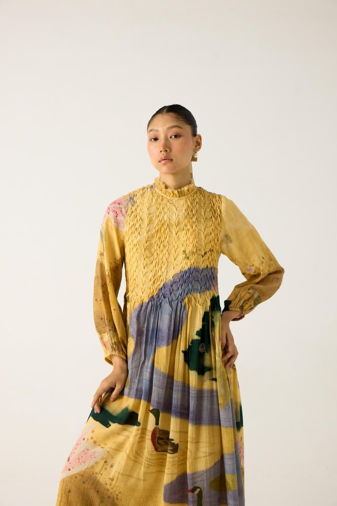 JUNE DRESS-WALLFLOWER cotton by CORD in multi for women Worldwide