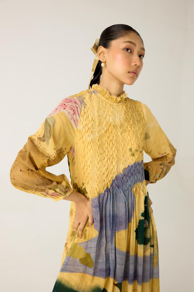 JUNE DRESS-WALLFLOWER cotton by CORD in multi for women Worldwide