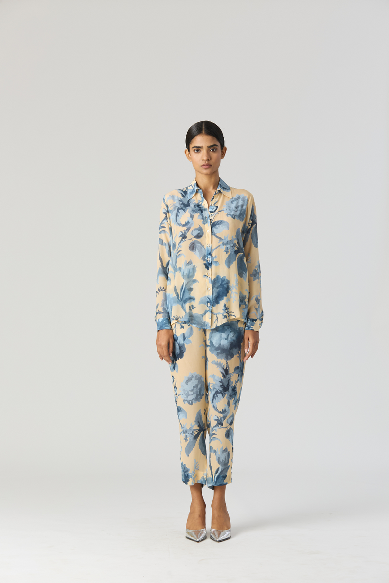 JUNO CO-ORD SET by Yam in blue color for women Worldwide