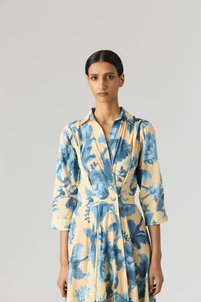 JUNO COTTON DRESS cotton by Yam in blue color for women Worldwide