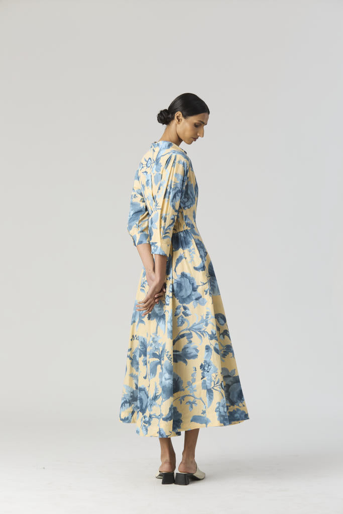 JUNO COTTON DRESS cotton by Yam in blue color for women Worldwide